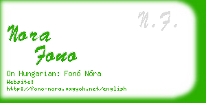 nora fono business card
